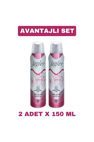 Jagler Classic Kadın Sprey Deodorant 2 x 150 ML