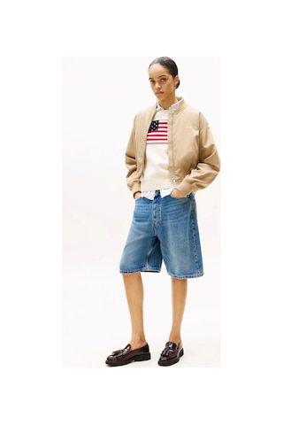 Tommy Hilfiger Kadın Naylon Normal Kesim Kısa Bej Bomber Ceket Ww0ww45634aeh Bej