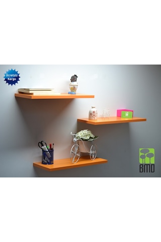 3 Lü Set Renkli Raf 90 Cm