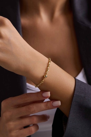 Sembolgold Barlı Altın Bileklik Toplu Form 19 Cm T13851 Renkli Çok Renkli