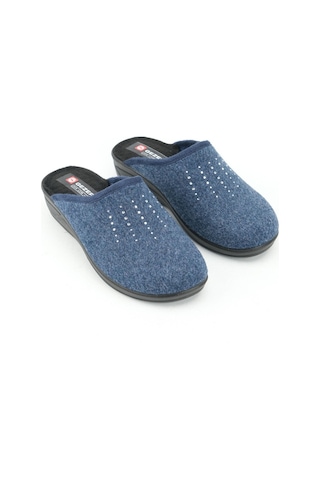 Gezer Kadın Kışlık Ev Bahçe Topuklu Terlik Gt1kzm.15504.01.022.0c Mavi