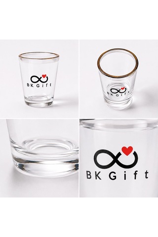 Logonuza Özel 5 Adet 50 Ml Cam Tekila Shot Bardağı Kurumsal Hediye Ve Promosyon Seti Çok Renkli