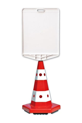 Klasik Kedi Gözlü Ağırlıklı Boş Levhalı Trafik Koni Seti Trafik D N11.275