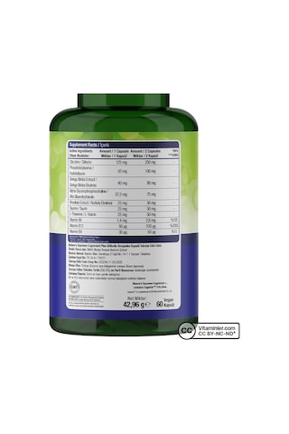 Natures Supreme Cognimind Plus Citicoline 60 Kapsül Aromasız