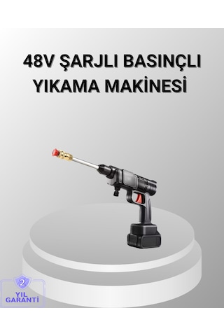 48v Kablosuz Yıkama Makinesi - 2 Pil, Köpük Tankı Ve Ayarlanabilir