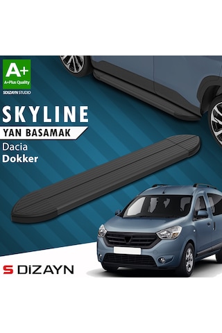 S-dizayn Dacia Dokker Skyline Siyah Yan Basamak 203 Cm 2012 Üzeri A+ Kalite