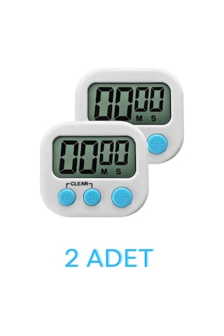 Eveltek Dijital Mutfak Zamanlayıcı, 2 Adet Dijital Yumurta Saati Kuechenwecker Pişirme Timer Saat Kitchen Timer Kısa