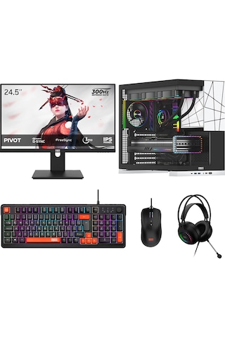 Dragos DRX9561 i9-14900KF 16 GB 512 GB NVMe SSD RTX5080 24.5" Free Dos Oem Paket Masaüstü Oyuncu Bilgisayarı