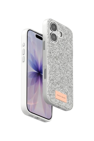 Sptmgldı Onegif Apple Apple iPhone Uyumlu  17 Bright Simli Kapak - Beyaz