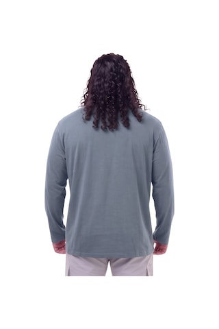Erkek Büyük Beden 115 - 155 Kilo Arası Uygun Bedenli % 100 Pamuk Uzun Kol Bisiklet Yaka Sweatshirt Gri