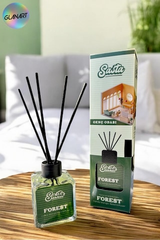 Sasta 100 Ml Saten Çubuklu Bambu Ortam Kokusu Genç Odası Forest Sedir