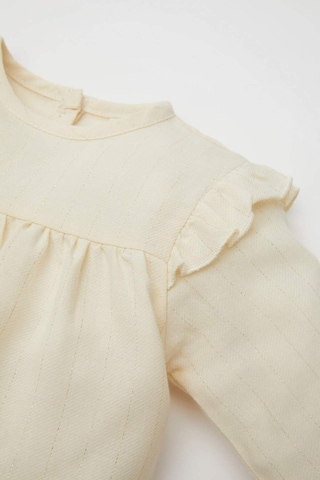 DeFacto Kız Bebek Bisiklet Yaka Twill Uzun Kollu Gömlek D6234A524WNER233 Ekru