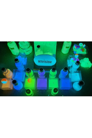 250 Gr Fosfor Tozu Karanlıkta Parlayan Fosfor Luminous Yeşil