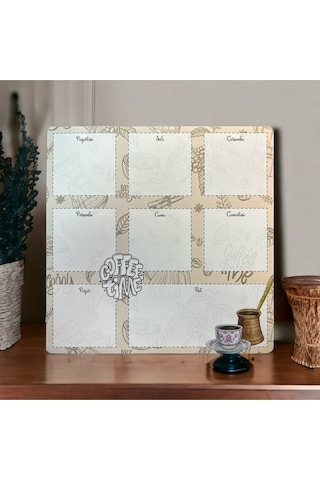 19.5x19.5cm 52 Yaprak Haftalık Planner - Coffee Time Diğer