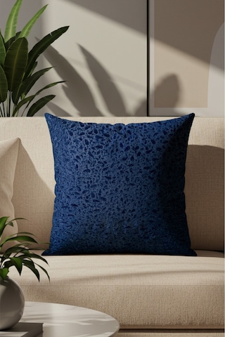 Sezyon Yuna Desenli 45 45 Lacivert Kırlent Kılıfı Lacivert