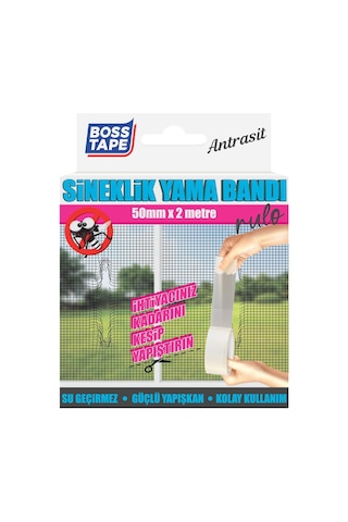 Boss Tape Sineklik Yama Rulosu Antrasit Renk En:50mm Boy:2mt