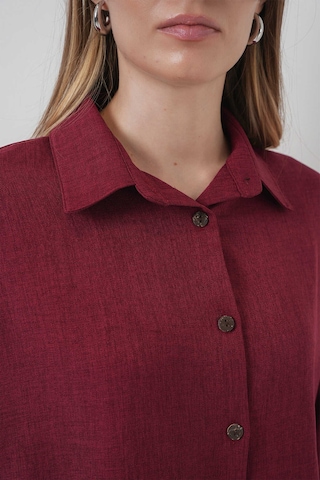 Gabria Keten Ön Düğmeli Takım Bordo