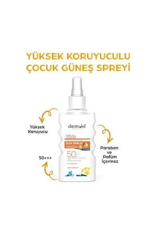 Dermokil Yüksek Koruyucu Çocuk Güneş Spreyi SPF50+ 2 x 200 ML