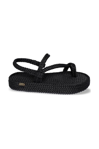 Nomadic Republic Hawaii Platform Kadın Halat Sandalet HAW.0020.P-R1534 Siyah