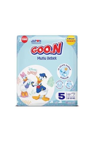 Goon Mutlu Bebek Bebek Bezi 5 Numara Fırsat Paketi 100 Adet