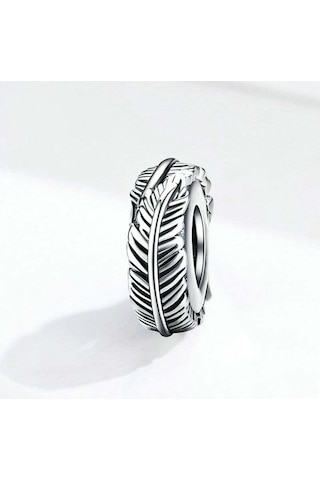 Fastbuy 925 Ayar Gümüş Bohemya Tüy Boncuk Kadın Bilezik, Renkli Dıy Aksesuar Çok Renkli