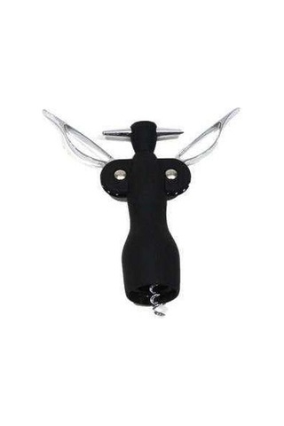 Paslanmaz Çelik Tirbuşon / Şarap Açacağı Siyah