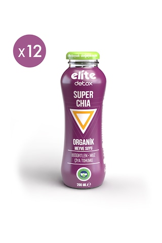 12'li Organik Super Hero Chia %100 Meyve-sebze Suyu 200 Ml