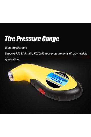 Tenfowee Otomatik Sayı Gösteren Lastik Basınç Ölçer, Hızlı Enflasyonlu Yüksek Hassasiyetli Basınç Testeri Lr44 Pil Dahil