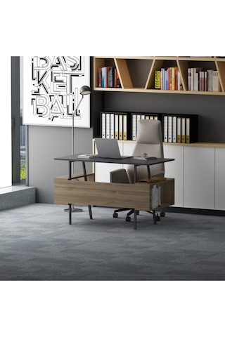 Ironi Çalışma Masası Antrasit Ceviz