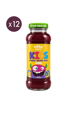12'li Kids Organik Üzümlü Meyve Suyu 200 Ml
