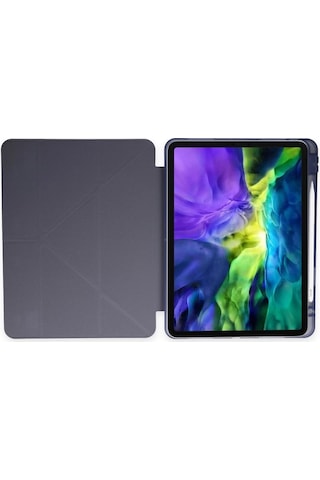 Mey İthalat Apple Uyumlu iPad Pro 11 2024 Kılıf Kalemlikli Mars Tablet Kılıfı - Lavender Arka Kapak