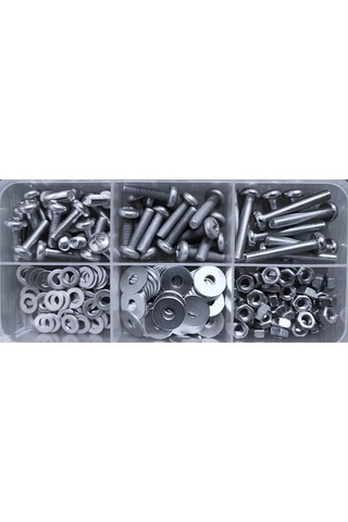 Krasimall M5 Yuvarlak Başlı Vida Somun Ve Pul - 180 Adet 99080130