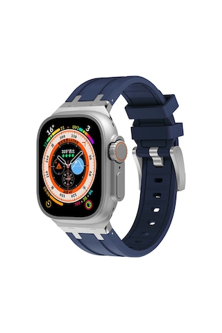 Watch Ultra 49mm Uyumlu Krd-89 Uyumlu Frm Kordon Lacivert