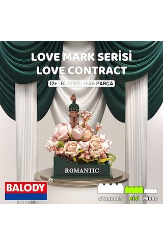 Balody Love Mark Serisi Love Contract Mini Blok Yapı Bloğu Seti
