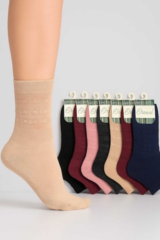 Tenra Kokulu Bambu Kadın Çorap 10 Adet Avantajlı Paket Karışık Renk Bordo