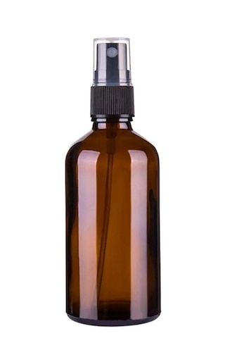 Rotanev 4 Adet 100 ml Amber Kapaklı Siyah Sprey 100 Cc Fısfıs Kolonya Dezenfektan Kahverengi Cam Şişe