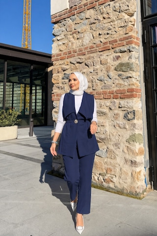 Riella Butik Sera Yelekli Takım Lacivert