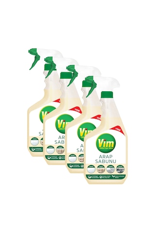 Vim Doğal Sıvı Arap Sabunu Sprey 4 x 750 ML