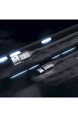 Juo JCB661-B 66w Usb-a To Type-c Örgülü Hızlı Şarj Ve Data Kablosu 1 Metre