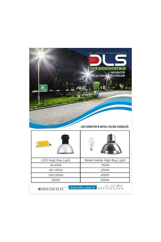 30W Led Yol Sokak Armatür DLS Park Bahçe Çevre Site Bina Dış Mekan Lamba Aydınlatma Ledli Sokak Armatürü Beyaz