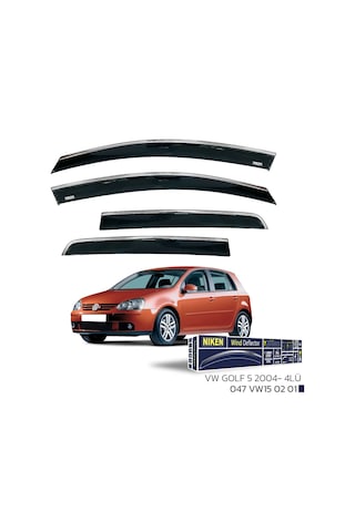 Vw Golf 5 Kromlu Cam Rüzgarlığı Niken 2003-10 Arası Uyumlu