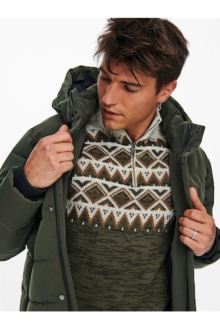 Only & Sons Onscayson Puffa Otw Noos Erkek Gri Mont - 22019598 Gri