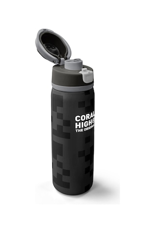 Coral High Siyah Blok Desenli Pipetli Ve Direkt İçim Çelik Termos 800 Ml 38554 Siyah