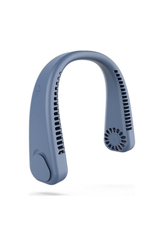 Kangvka Usb Şarjlı Boyun Fanı - 360 Soğutma, Sessiz Çalışma, Taşınabilir Tasarım, Mavi