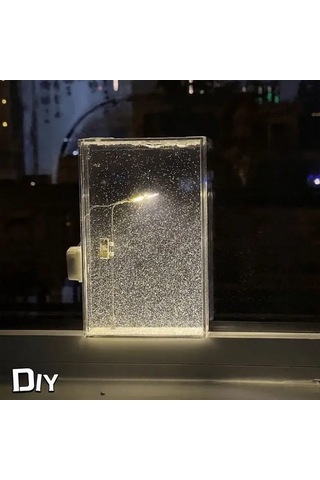 Kangvka Kendi Ellerinle Oluşturabileceğiniz, Sessiz Kar Sahnesi Ve Isımsı Işık Sağlayan Dıy Dekoratif Kar Gece Lambası Çok Renkli