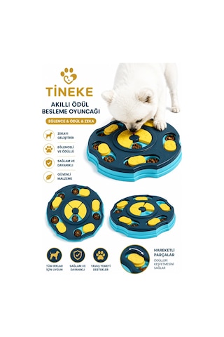 Tineke Orbit Köpek Oyuncağı Mama Bulmaca Yavaş Besleyici Köpek Gıda Dağıtıcı Yavaş Yeme Mavi