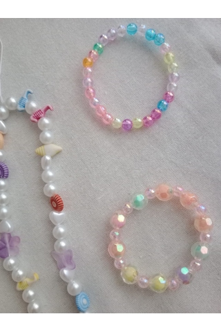 Pastel Tonlarda Telefon Charmı Ve Bileklik Seti