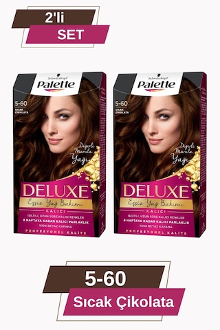 Palette Deluxe 5 - 60 Sicak Çikolata X 2 Adet Saç Boyası