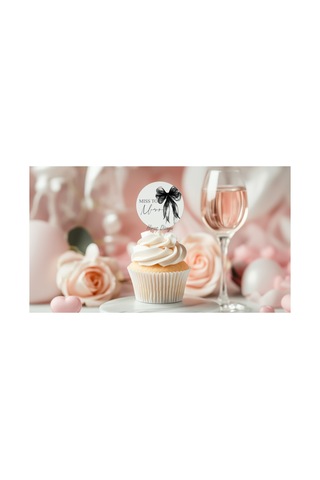15adet Siyah Fiyonklu Bride To Be Bekarlığa Veda Cupcake Kürdanı Gelin Oluyor Düğün Kına Gecesi Bekarlığa Veda Süsü