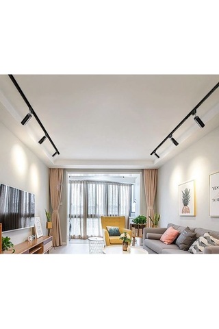 Maxled 30w Ledli Ray Spot Armatür Siyah Kasa 4000k Ilık Beyaz Işık Mx-3086 Siyah